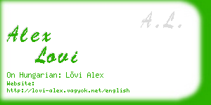 alex lovi business card