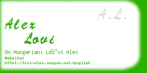 alex lovi business card